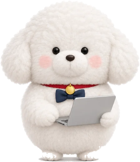 会議・タスク担当のAI社員(白い犬)