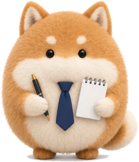 面談担当のAI社員(柴犬)